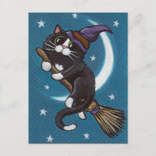 Broomstick Ride - Halloween Briefkaart