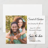 Broomstick Wedding Foto Opslaan Datum Save The Date (Voorkant / Achterkant)