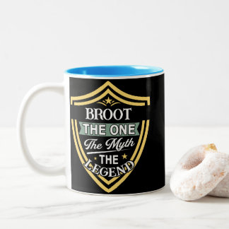 Broot The One The Myth The Legend Tweekleurige Koffiemok