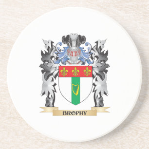 Brophy Coat of Arms - familiekust Zandsteen Onderzetter