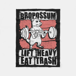 Bropossum Tilt Zwaar Eet Afval Opossum Gym Gewicht Fleece Deken