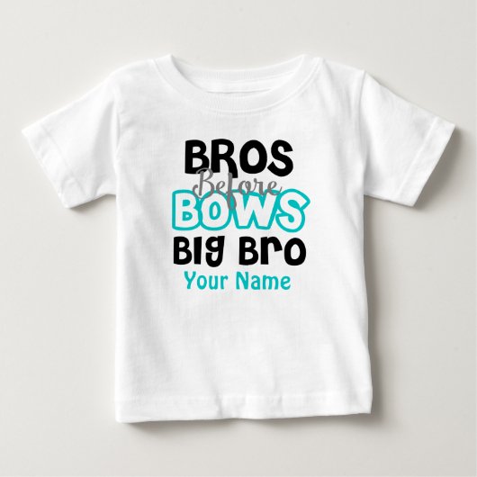 Bros Before Bows Big Brother gepersonaliseerd T-sh (Voorkant)