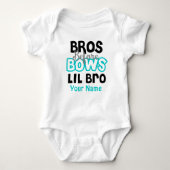 Bros Before Bows Little Brother Gepersonaliseerd s Romper (Voorkant)