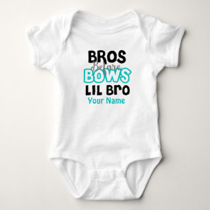 Bros Before Bows Little Brother Gepersonaliseerd s Romper