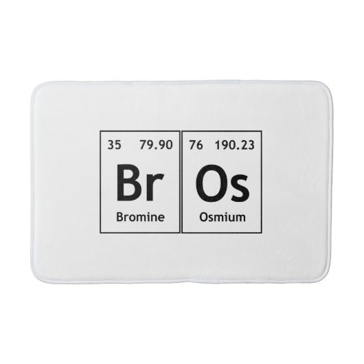 BrOs Chemistry Periodic Table Words Element Symbol Badmat (Voorkant)