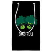 Bros-coli Funny Veggie Broccoli Pun Dark BG Klein Cadeauzakje (Voorkant)