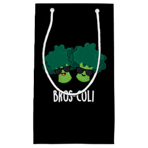 Bros-coli Funny Veggie Broccoli Pun Dark BG Klein Cadeauzakje