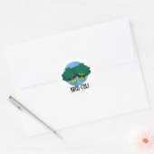 Bros-coli Funny Veggie Broccoli Pun Ronde Sticker (Envelop)