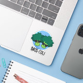 Bros-coli Funny Veggie Broccoli Pun Sticker (Laptop met iPhone)