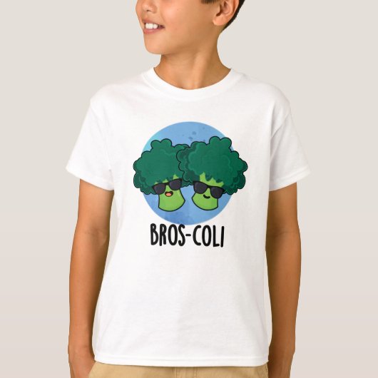 Bros-coli Funny Veggie Broccoli Pun T-shirt (Voorkant)