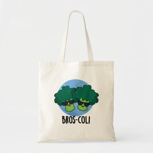 Bros-coli Funny Veggie Broccoli Pun Tote Bag (Voorkant)