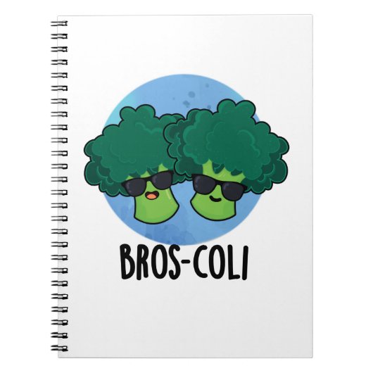 Bros-coli Grappige Groente Broccoli Woordspeling  Notitieboek (Voorkant)