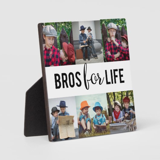 Bros for Life Brothers Foto Collage Typografie Fotoplaat (Voorkant)