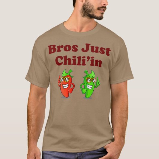 Bros Just Chiliin Spicy Cookoff T-shirt (Voorkant)