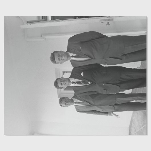 Bros, President John Kennedy, Robert en Ted Cadeaupapier (Vlak)