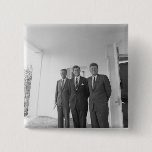 Bros, President John Kennedy, Robert en Ted Vierkante Button 5,1 Cm