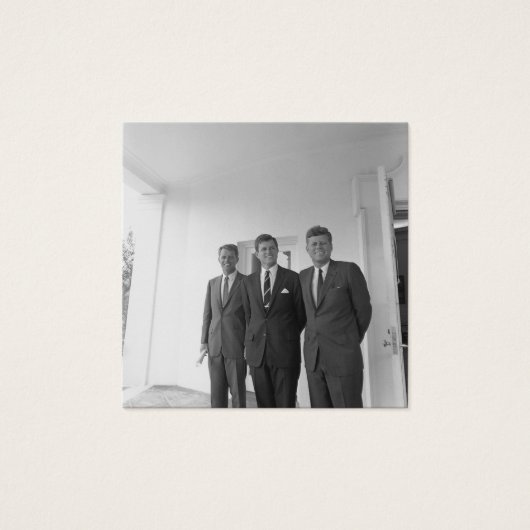 Bros, President John Kennedy, Robert en Ted Vierkante Visitekaartjes (Voorkant)