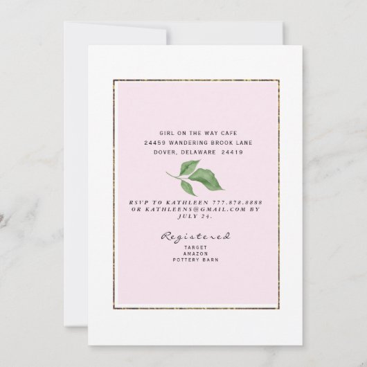 Bros to Bows Baby Sprinkle Uitnodiging (Achterkant)