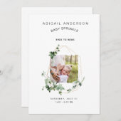 Bros to Bows Baby Sprinkle Uitnodiging (Voorkant / Achterkant)