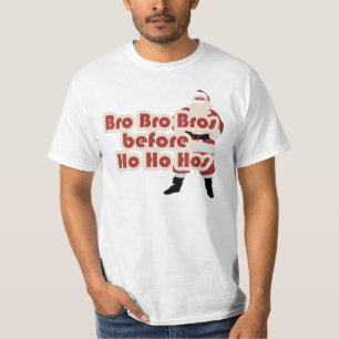 Bros voor Ho Ho Hoes voor kerstman T-shirt
