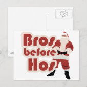 Bros voor zijn kerstman feestdagenkaart (Voorkant / Achterkant)