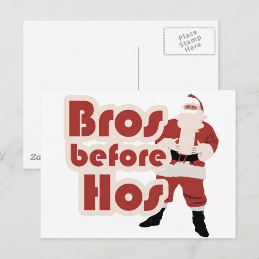 Bros voor zijn kerstman feestdagenkaart (Voorkant / Achterkant)