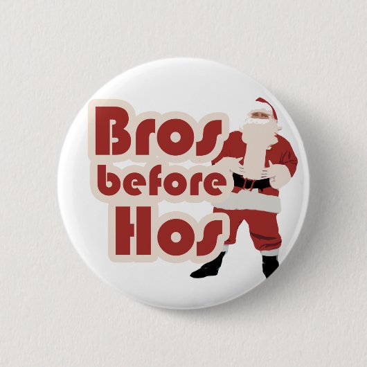 Bros voor zijn kerstman ronde button 5,7 cm (Voorkant)