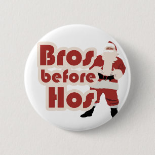 Bros voor zijn kerstman ronde button 5,7 cm