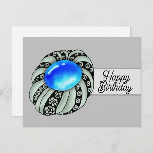 Brosche  briefkaart (Voorkant / Achterkant)