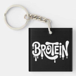 Brotein Eiwit Grappig Bro Gym LGBTQ Gay Pride Ally Sleutelhanger
