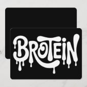 Brotein Protein Funny Bro Gym LGBTQ Gay Pride Ally Kaart (Voorkant / Achterkant)