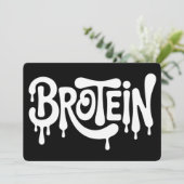 Brotein Protein Funny Bro Gym LGBTQ Gay Pride Ally Kaart (Staand voorkant)
