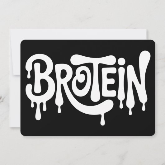 Brotein Protein Funny Bro Gym LGBTQ Gay Pride Ally Kaart (Voorkant)