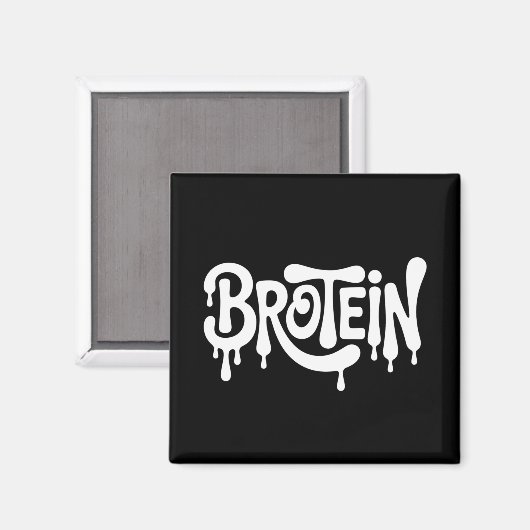 Brotein Protein Funny Bro Gym LGBTQ Gay Pride Ally Magneet (Voorkant / Achterkant)