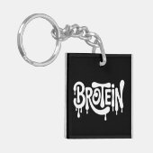 Brotein Protein Funny Bro Gym LGBTQ Gay Pride Ally Sleutelhanger (Voorkant Links)