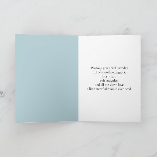 Brother 3rd Birthday Snowman Snowy Three Kaart (Binnen)