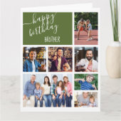 Brother 7 Foto Collage Persoonlijk Birthday Kaart (Voorkant)