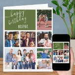 Brother 7 Foto Collage Persoonlijk Birthday Kaart<br><div class="desc">Gepersonaliseerde verjaardagskaart voor uw broer (editable). Het fotomalplaatje is klaar voor u om 7 van uw favoriete foto's toe te voegen en u kunt "BROTHER"ook uitgeven als u verkiest tweelingbroer, grote broer of zijn naam te zeggen, bijvoorbeeld. Binnen, leest de kaart "gelukkige verjaardag"en u hebt ook de optie om uw...</div>