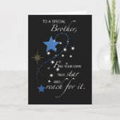 Brother Afstuderen Star Gefeliciteerd Kaart (Voorkant)