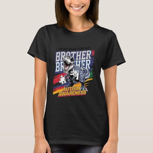 Brother Autisme Bewustzijn Trots Big Brother Onder T-shirt (Voorkant)