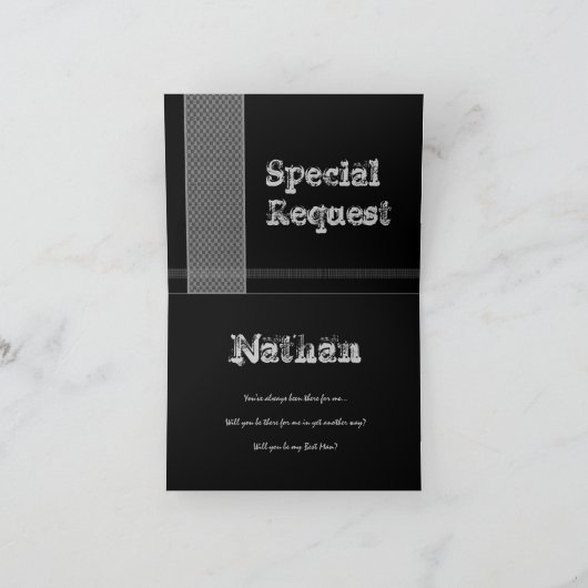 BROTHER be My Best Man - Black and Silver Checks (Binnen)