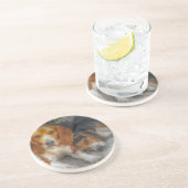 Brother Beagles Zandsteen Onderzetter (Zijkant)