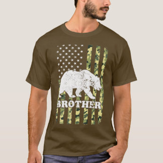 Brother Beer Camping Hiking Camouflage Verenigde S T-shirt