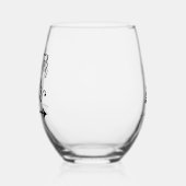 Brother Beer Tribal Calligrafie gepersonaliseerd Wijnglas Zonder Voet (Links)