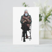 Brother Bernie Parka Mittens T-Shirt Gift RSVP Kaartje (Staand voorkant)