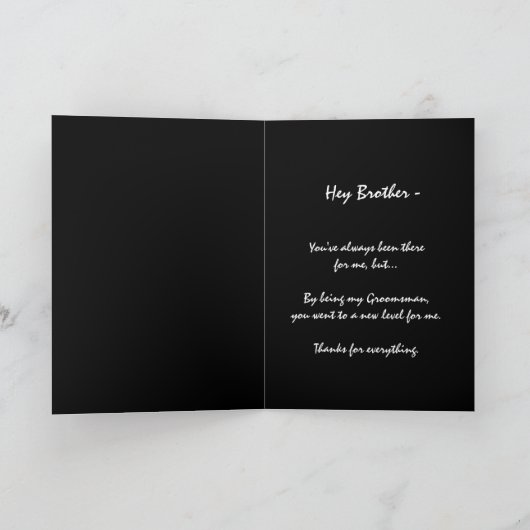 BROTHER - Best Man Weddenschap Bedankt (Binnen)