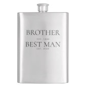 Brother Best Man Wedding Groomsman Custom Est Flacon (Voorkant)