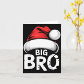 Brother Big Christmas Santa Family Matching Pajama Kaart (Gele Bloem)
