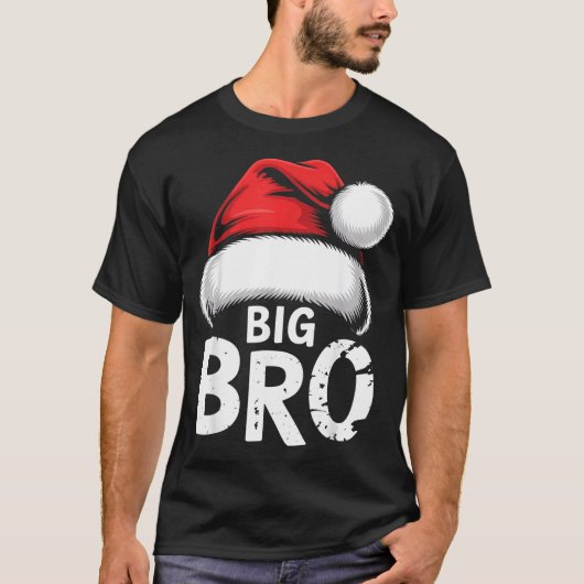 Brother Big Christmas Santa Family Matching Pajama T-shirt (Voorkant)