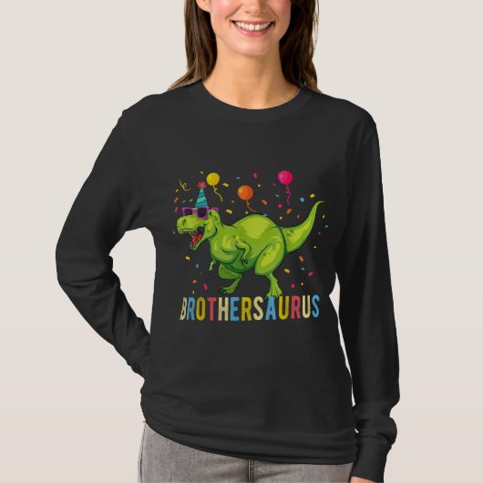 Brother Birthday Boy T Rex Dinosaur T-shirt (Voorkant)